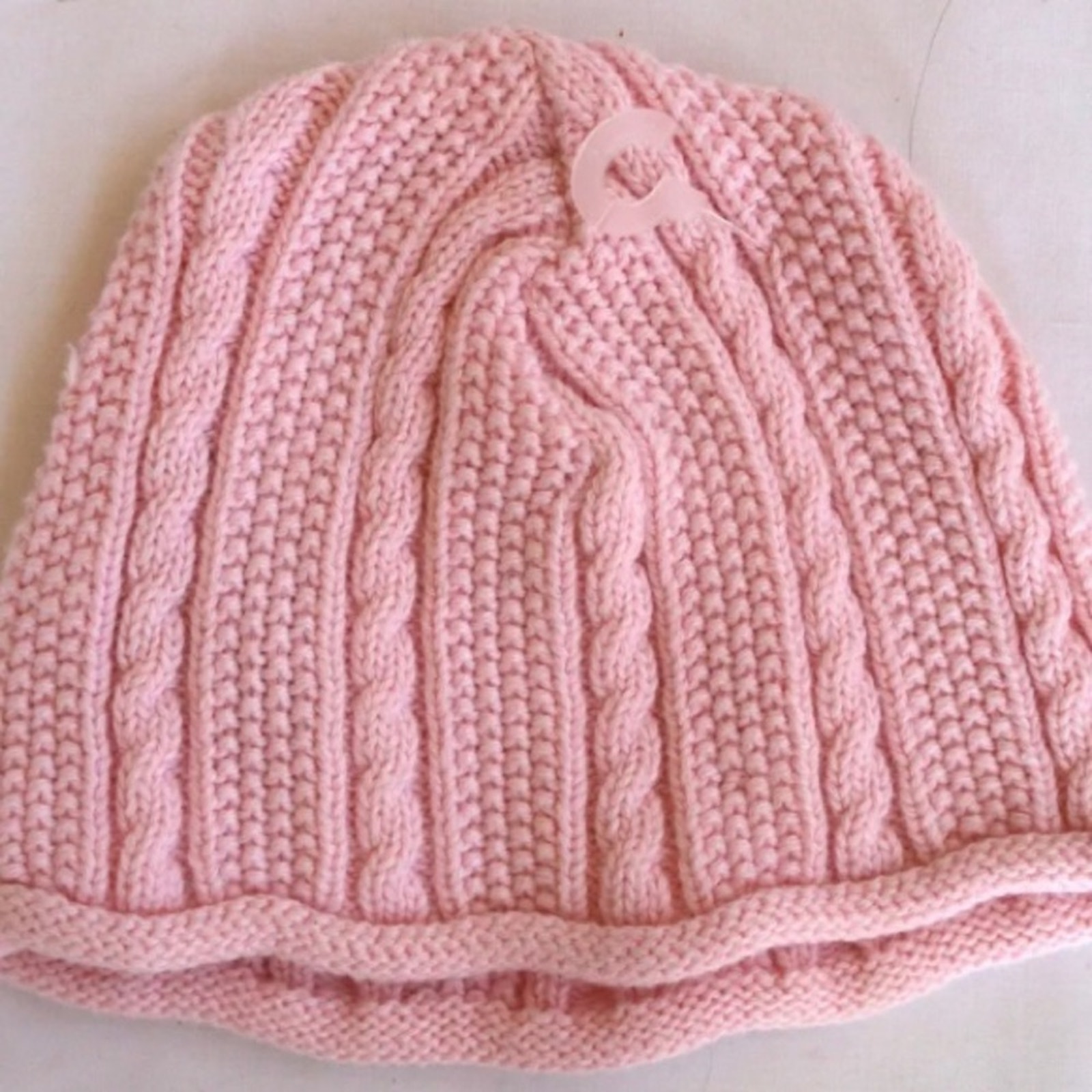 Kid’s Hanna Andersson Pink Cable Stitched Infant Beanie Immaculate